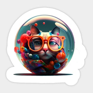 Cat in Candyland Sticker